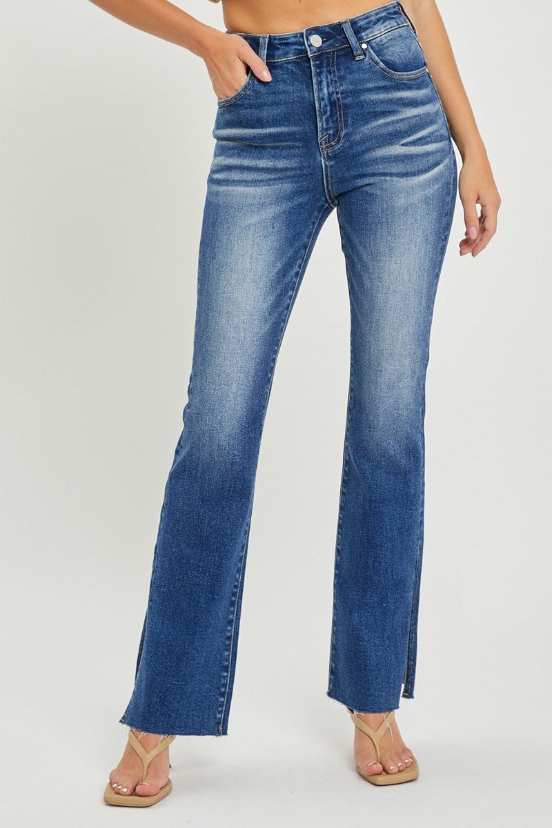 Dark High Rise Loose Straight Denim main image 1