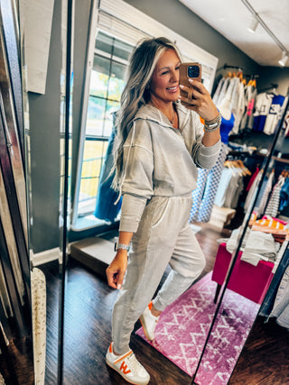 Oh So Comfy Ash Mocha Jumpsuit