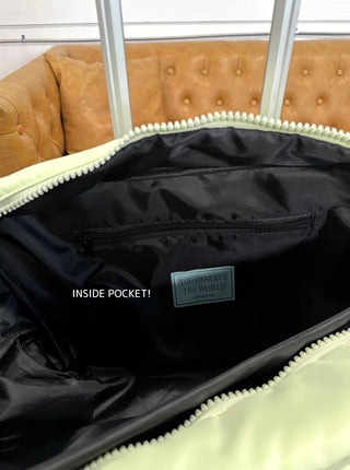Puffer Quilted Duffle - Electric Lime