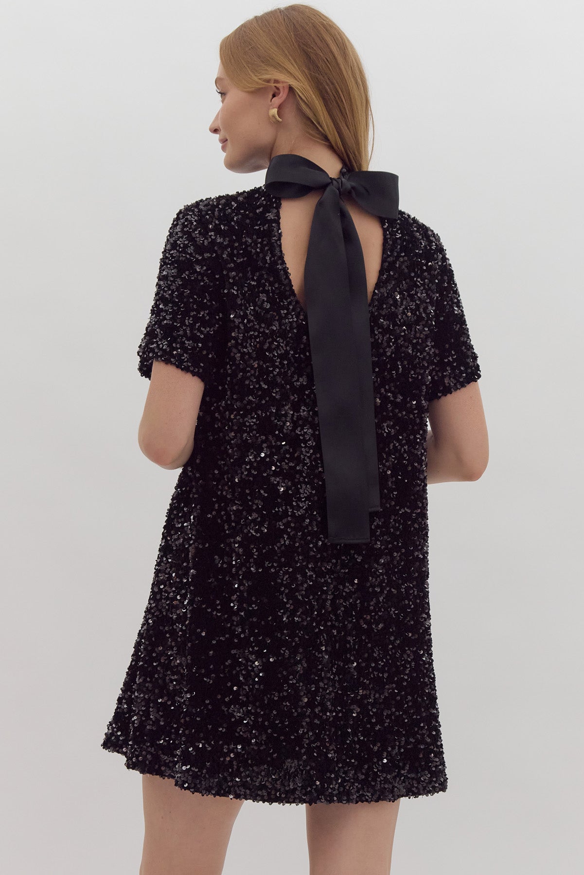 Little Black Sequin Holiday Dress Shop Stevies Boutique Little Black Sequin Holiday Dress Shop Stevies Boutique