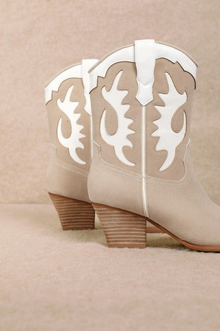 DOORBUSTER Jackie Western Bootie-Beige