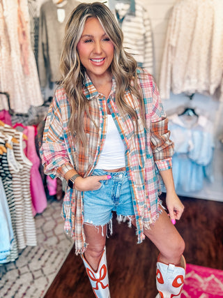 Always Summer Plaid Button Down