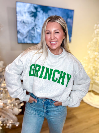 The 'Grinchy & Merry' Reversible Mock Neck Sweatshirt