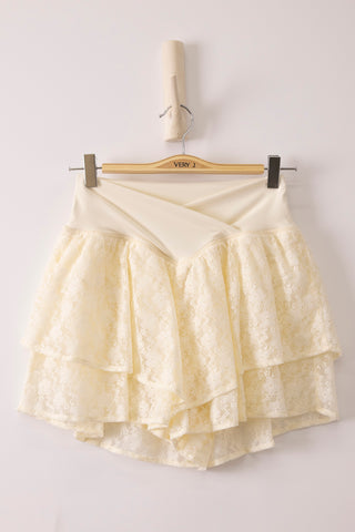 The Garden Party Lace Short-Cream