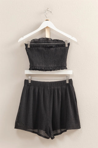 Major Summer Vibes Black Shorts Set