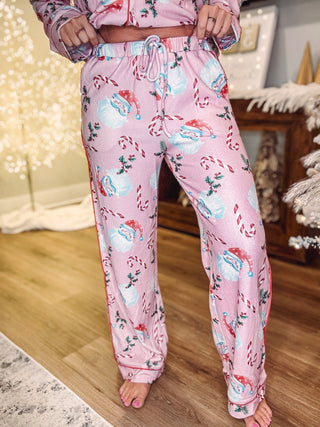 DOORBUSTER Santa & Candy Cane Fleece Pajama Pants