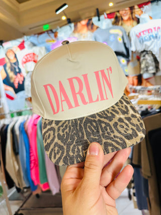 PREORDER Darlin' Pink Washed Leopard Trucker Hat