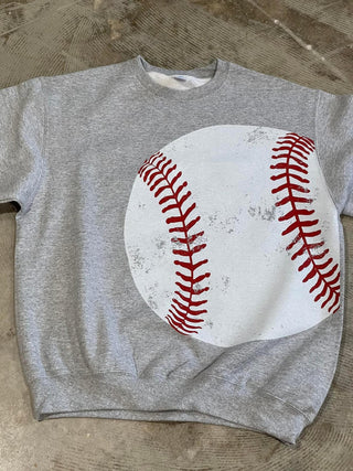 Play Ball Baseball Grey Sweatshirt