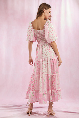 Ready To Bloom Pink Floral Maxi Dress