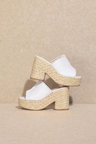 Alison Peep Toe Braided Platform Sandal