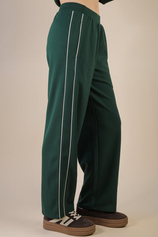 Sporty Chic Evergreen Relaxed Track Set