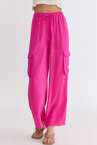 Not Just For Work Hot Pink Utility Pants