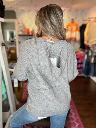 So Cozy Oversized Grey Sweater Hoodie