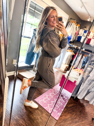 Oh So Comfy Brown Jumpsuit
