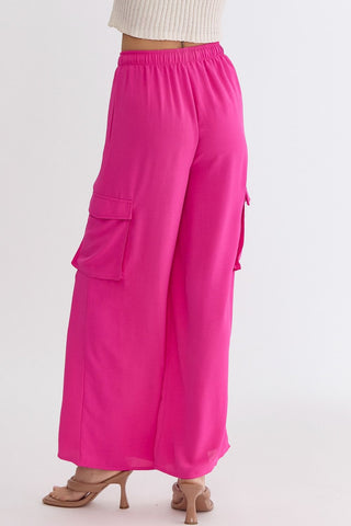Not Just For Work Hot Pink Utility Pants