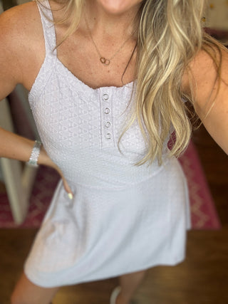 Lavender Haze Active Romper Dress