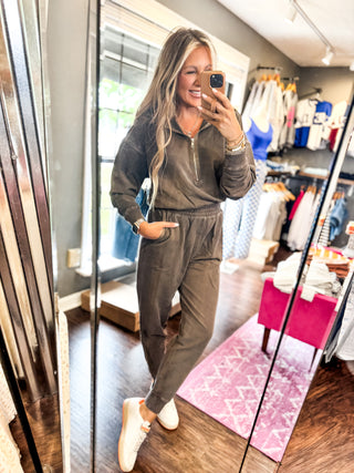 Oh So Comfy Brown Jumpsuit