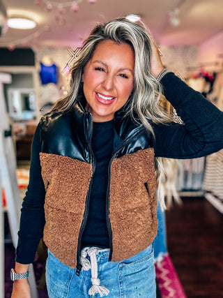 Sherpa Pu Puffer Vest