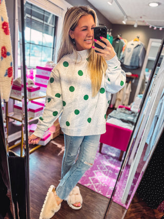 LUCKY Reversible Mock Neck Sweatshirt