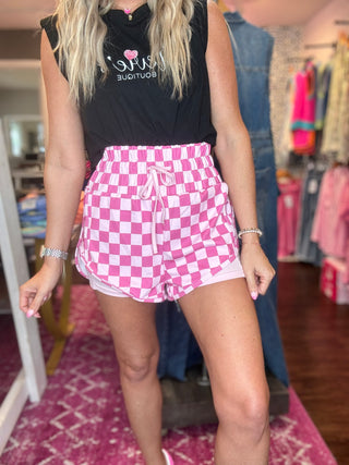 Stevie’s Pink Checkered Miracle Shorts