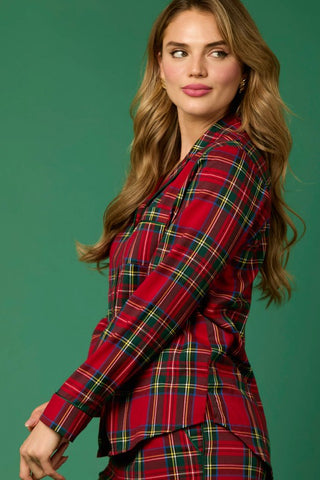 Perfect Day Cotton Christmas Plaid Pajama Set