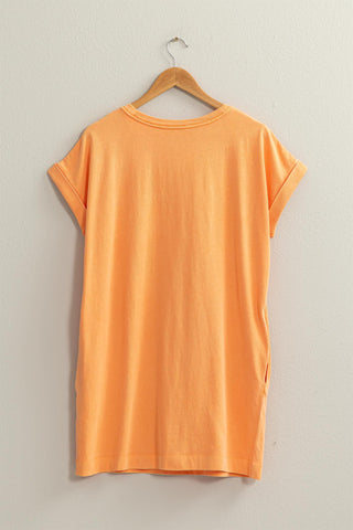Effortlessly Stylish Orange T-shirt Dress