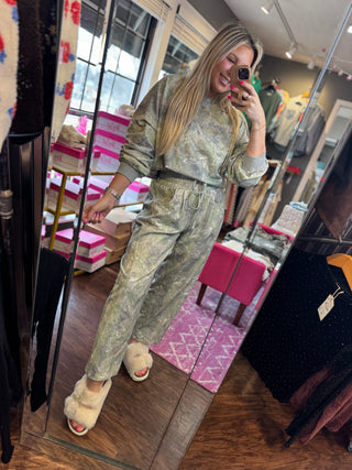 When You’re Ready Olive Camo Top