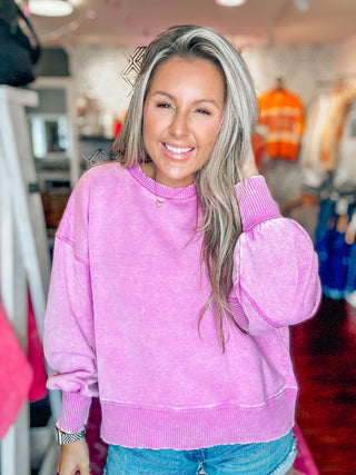 Oh So Comfy Mauve Pullover