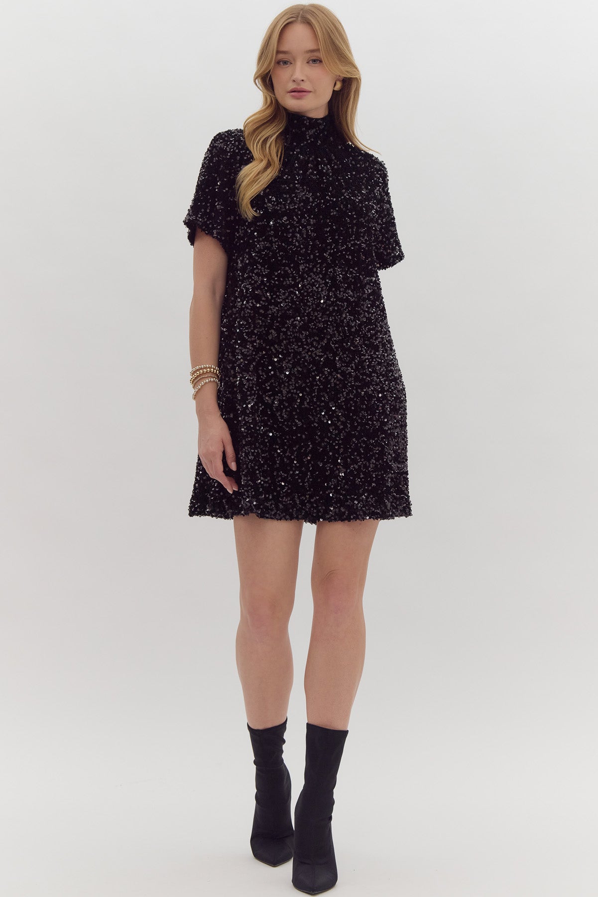 Little Black Sequin Holiday Dress Shop Stevies Boutique Little Black Sequin Holiday Dress Shop Stevies Boutique