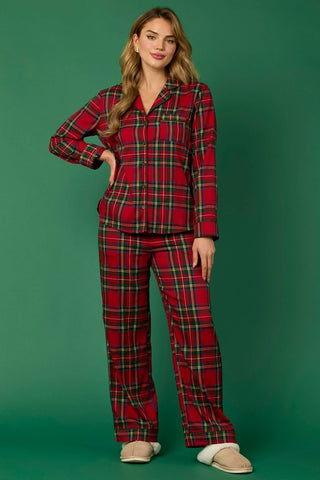 Perfect Day Cotton Christmas Plaid Pajama Set