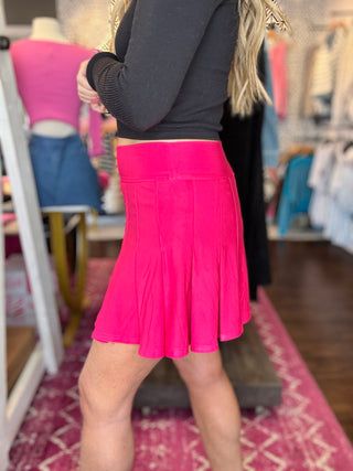 Favorite Athletic Pleated Hot Pink Skort