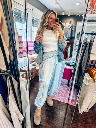 POL Relaxed Sky Blue Pants