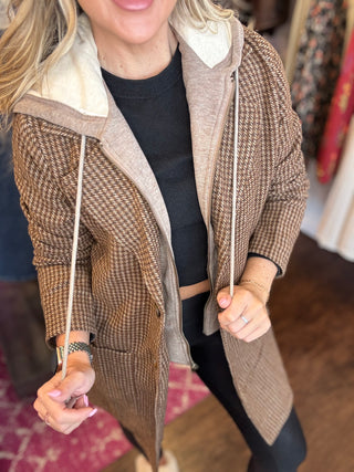 Cozy Chic Detachable-Hoodie Jacket-Caramel