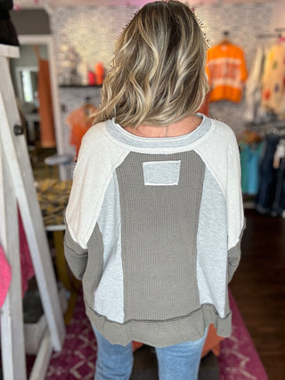 Sidewalk Grey Thermal Pull-over