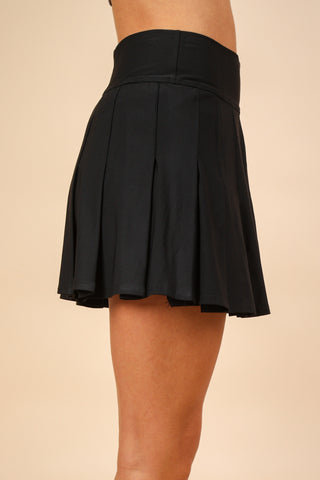 Favorite Athletic Pleated Black Skort