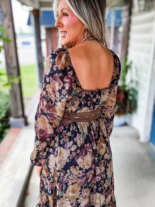 Fall Romantic Tiered Ruffle Maxi Dress