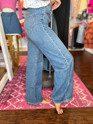 Everyday High Waisted Wide Leg Denim Jeans