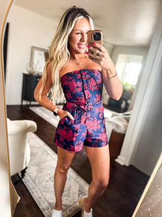 Turning Heads Chic Floral Romper