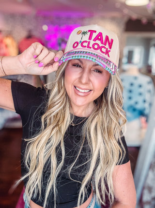 Tan o’clock Trucker Hat