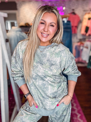 When You’re Ready Olive Camo Top