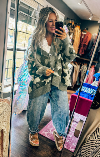 The Camo Oversized Cardigan