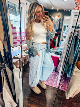 POL Relaxed Sky Blue Pants