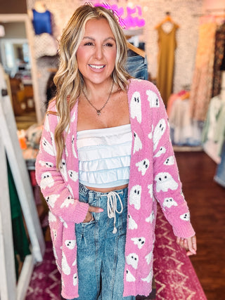 Pink Ghost Cloud Cardigan