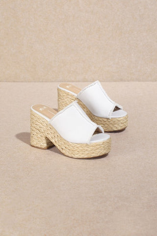 Alison Peep Toe Braided Platform Sandal