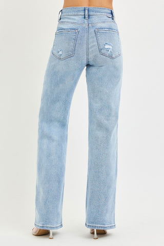 Risen Tummy Control E-band High Rise Wide Leg Jeans