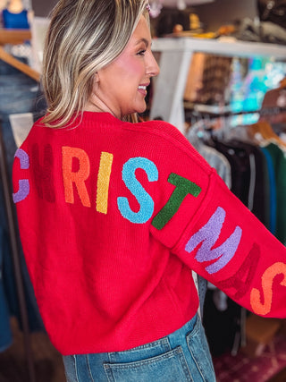 Ruby HO HO HO Multicolor Graphic Knit Sweater