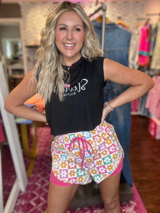 Stevie’s Floral Checkered Miracle Shorts