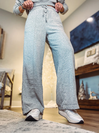 DOORBUSTER High-Waist Drawstring Pintuck Pants-Grey