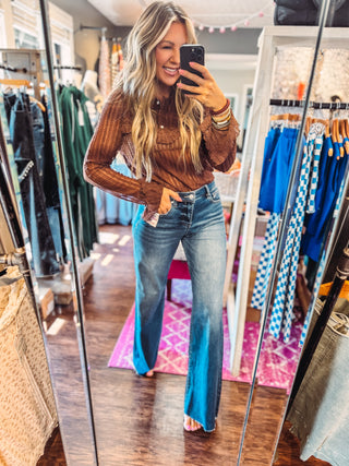 Risen Tummy Control Ankle Palazzo Jeans