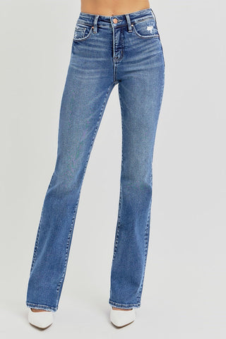 Risen High Rise Tummy Control Dark Straight Denim